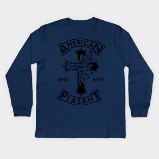 Christian Apparel Clothing Gifts - American Peasant Angel Wing Cross Kids Long Sleeve T-Shirt